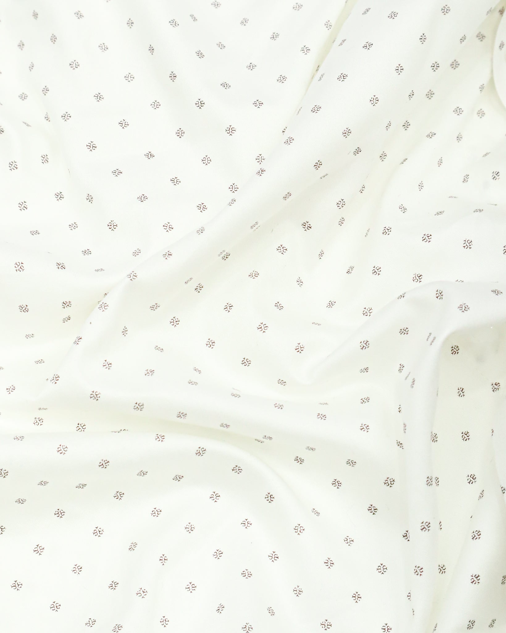 Men's Slim Fit White Printed Cotton Shirt