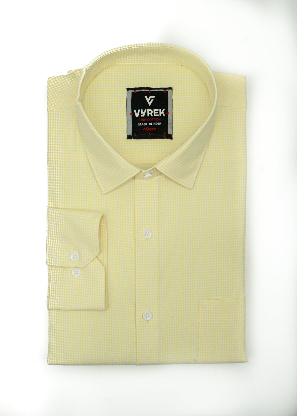 Men’s Classic Lemon Gingham Cotton Shirt
