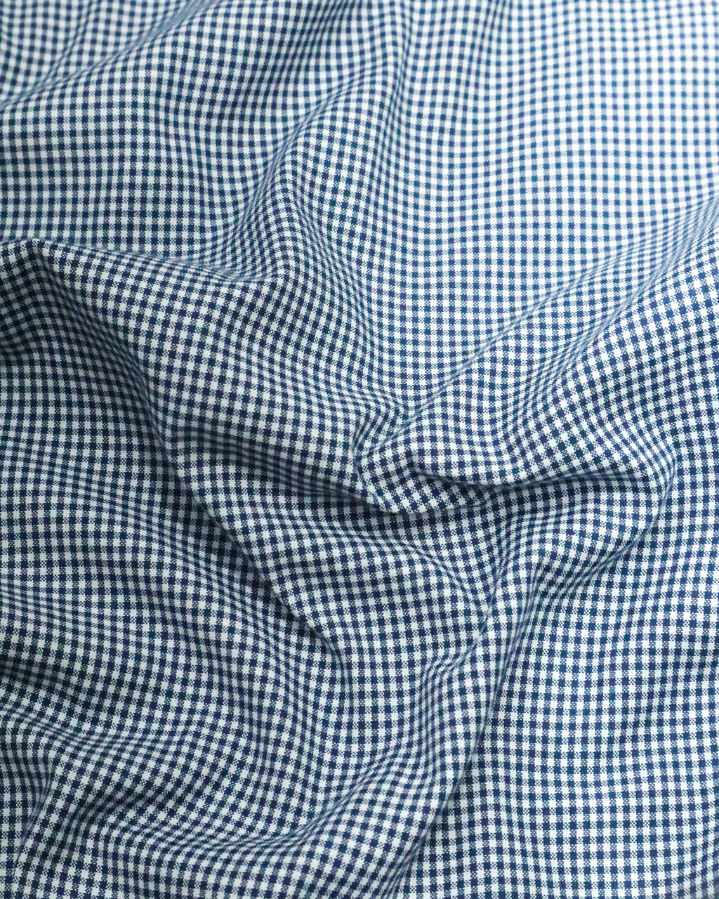 Men’s Classic Navy Blue Gingham Cotton Shirt