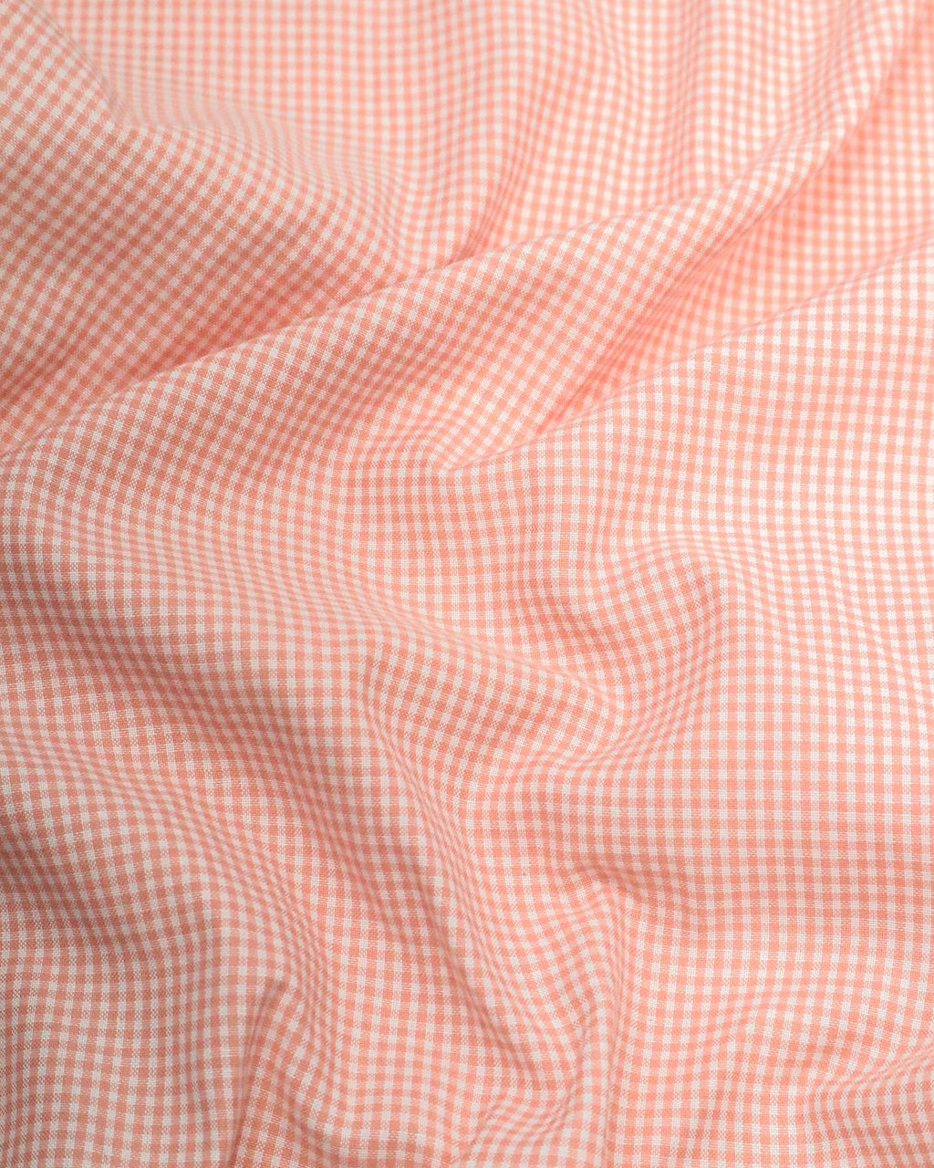 Men’s Classic Peach Gingham Cotton Shirt