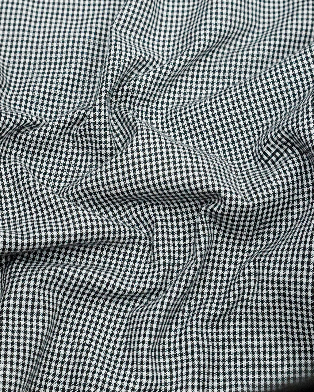 Men’s Classic Black Gingham Cotton Shirt