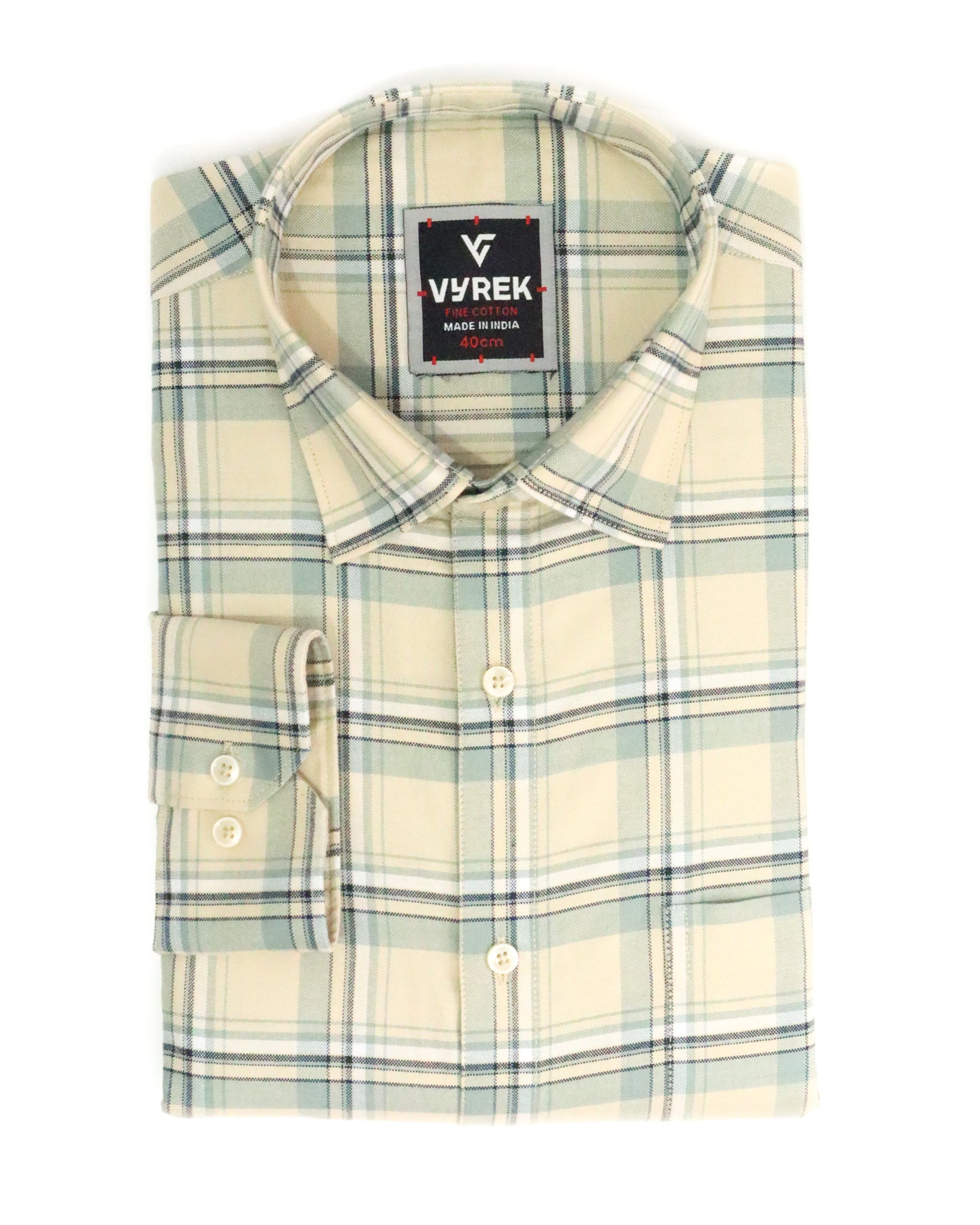 Men's Premium Slim Fit Pastel Checked Cotton Shirt