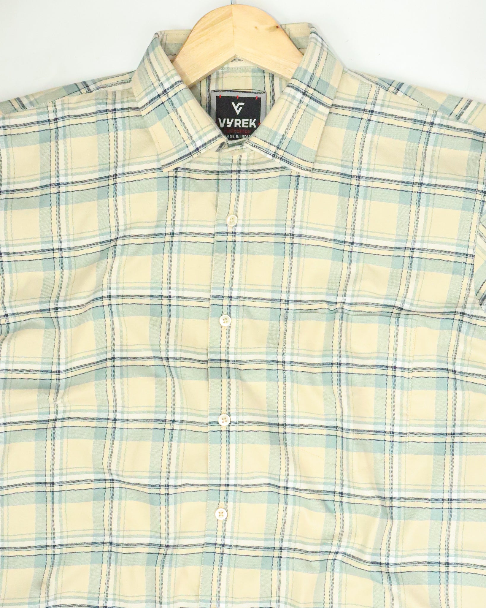 Men's Premium Slim Fit Pastel Checked Cotton Shirt