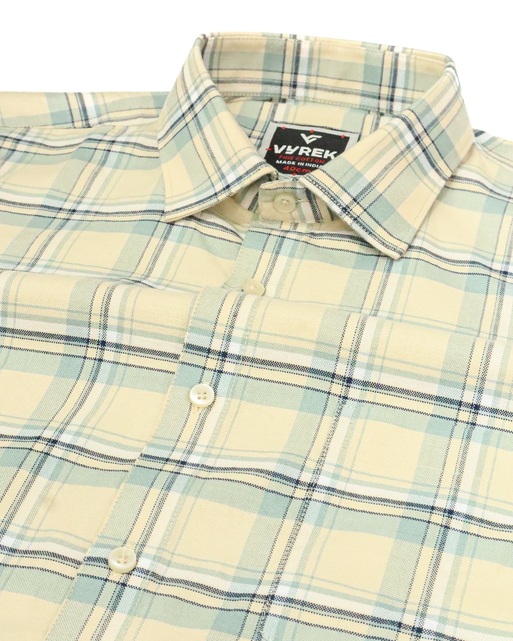 Men's Premium Slim Fit Pastel Checked Cotton Shirt