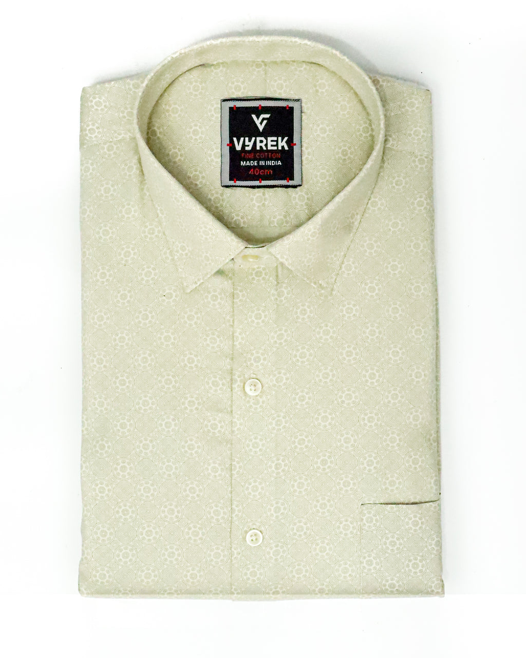 Men's Ethnic Print Shirt | Festive Cream