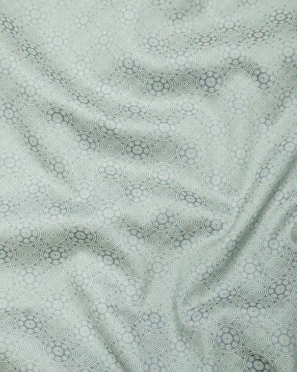 Men's Slim Fit Light Green Printed Cotton Shirt