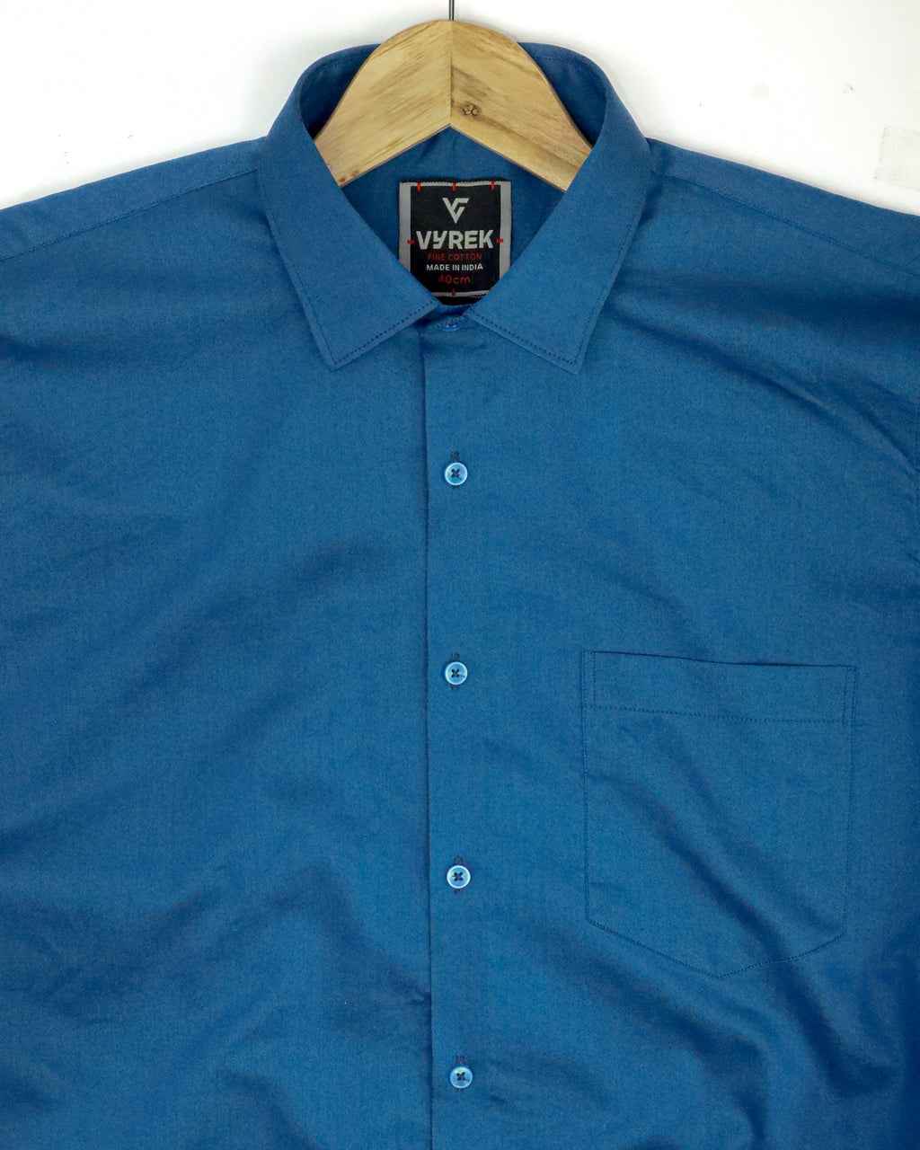 Men's Teal Blue Solid Formal/Casual Shirt