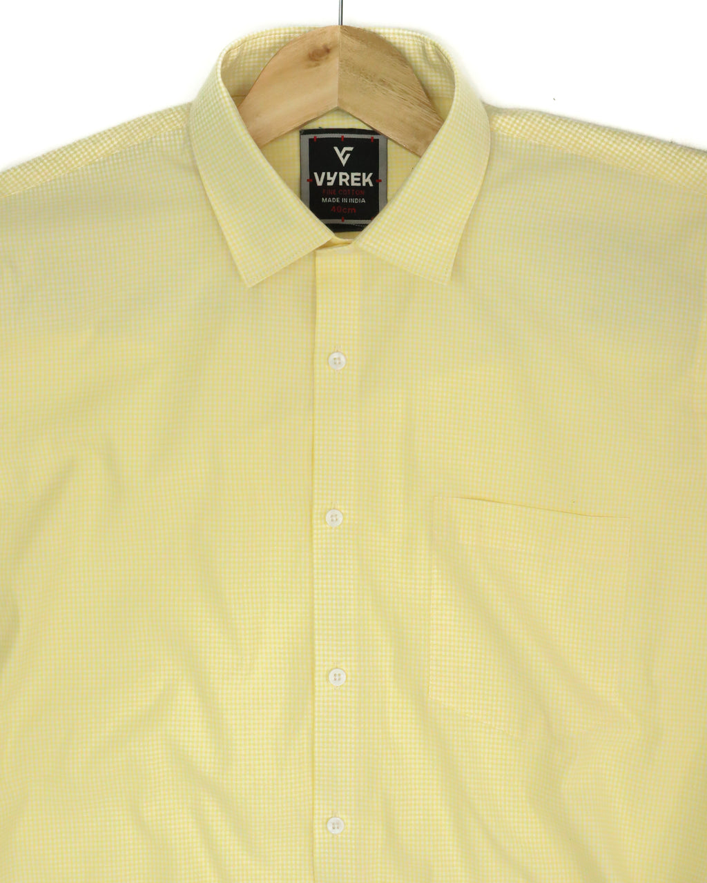 Men’s Classic Lemon Gingham Cotton Shirt