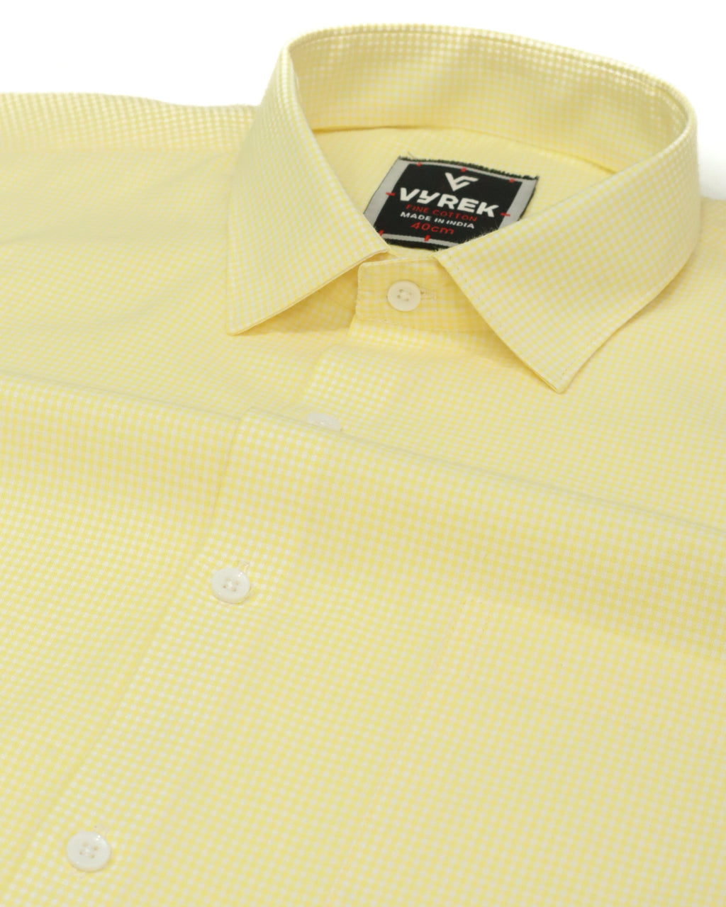 Men’s Classic Lemon Gingham Cotton Shirt