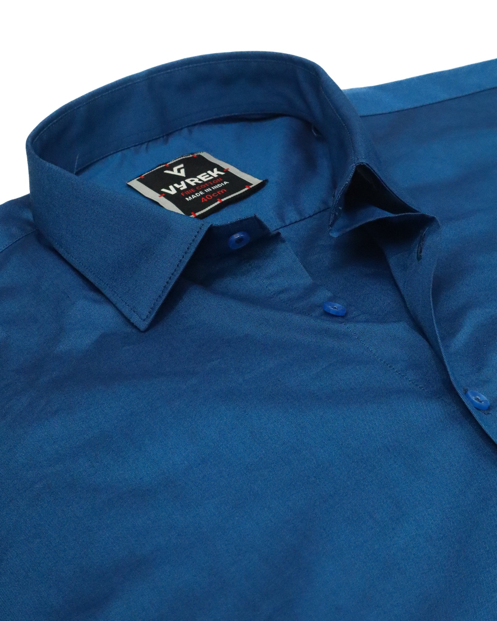 Men's Teal Blue Solid Formal/Casual Shirt