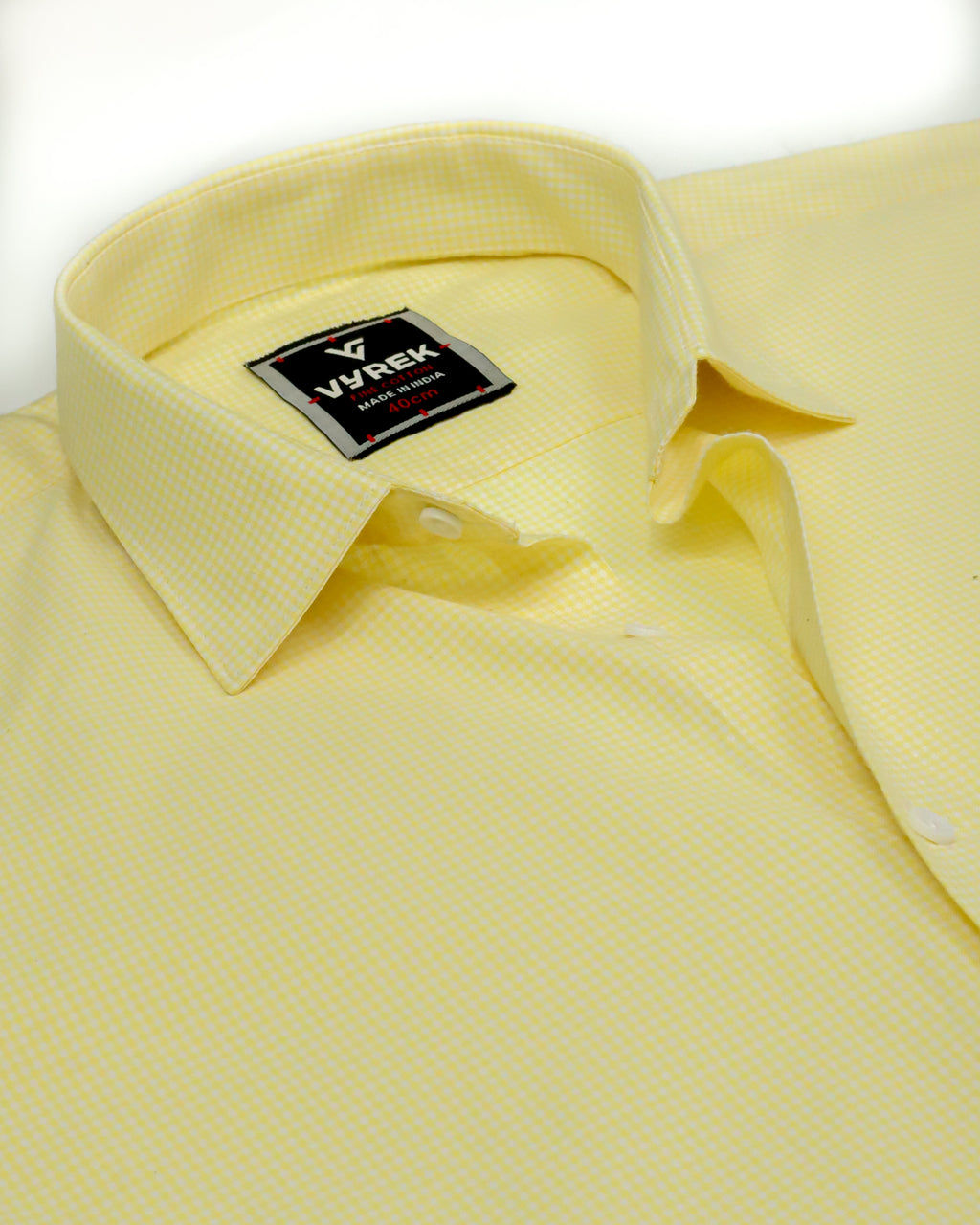 Men’s Classic Lemon Gingham Cotton Shirt