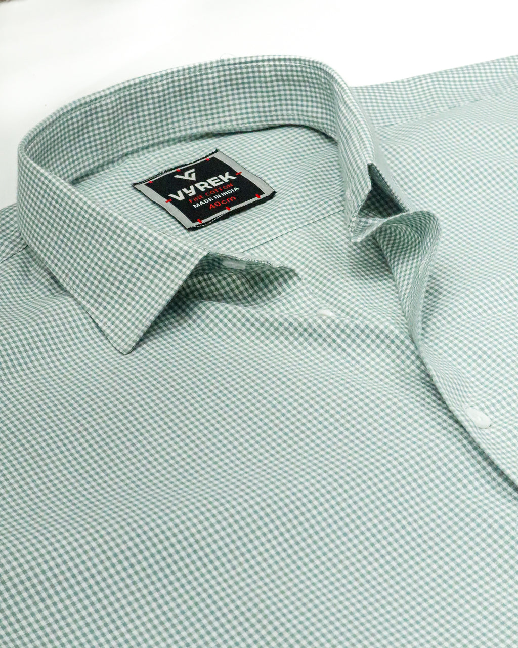 Men’s Classic Light Pista Gingham Cotton Shirt