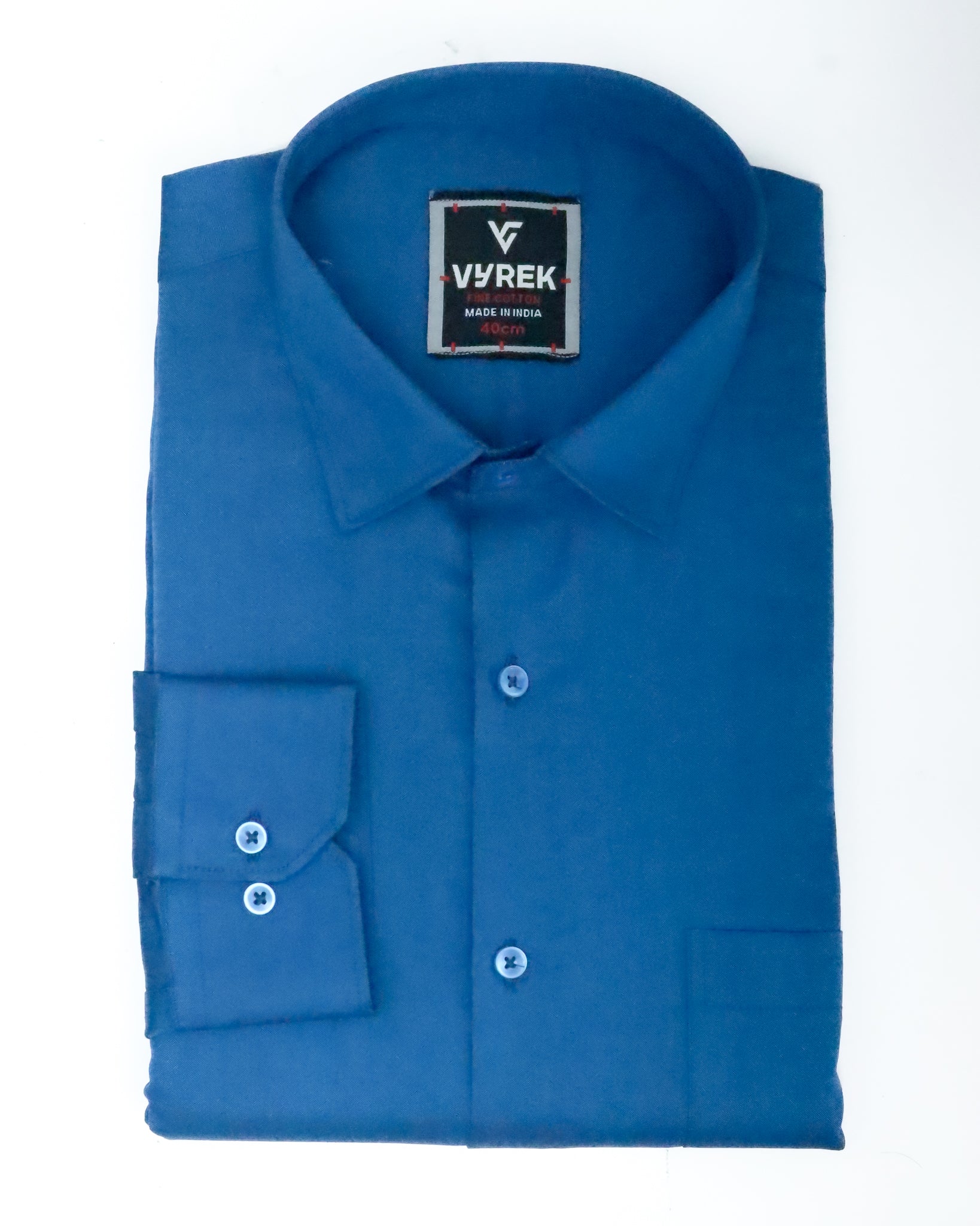 Men's Teal Blue Solid Formal/Casual Shirt