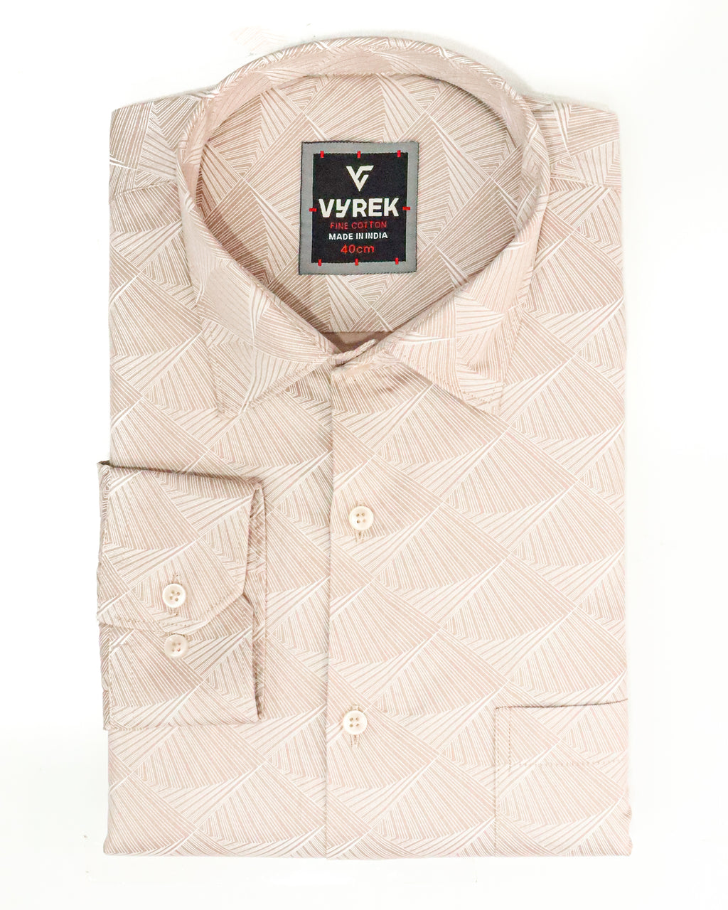Men's Geo Print Party Shirt | Rose Gold