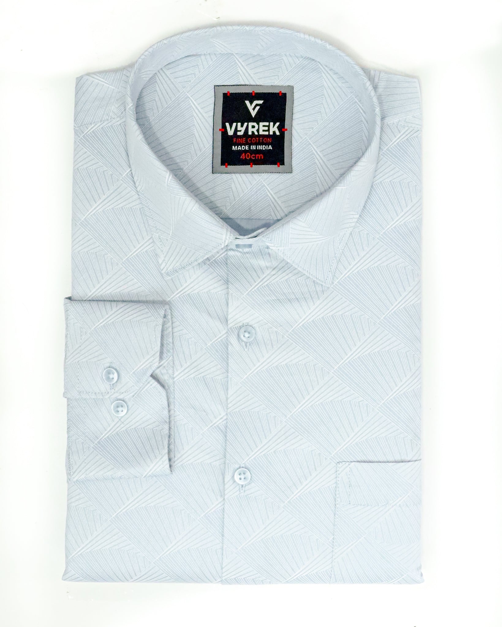 Men's Modern Print Shirt | Ice Blue