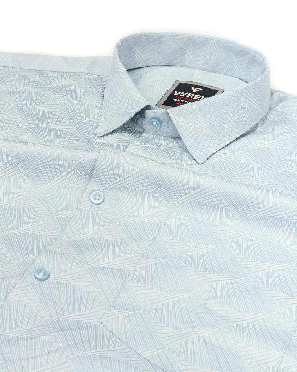 Men's Modern Print Shirt | Ice Blue