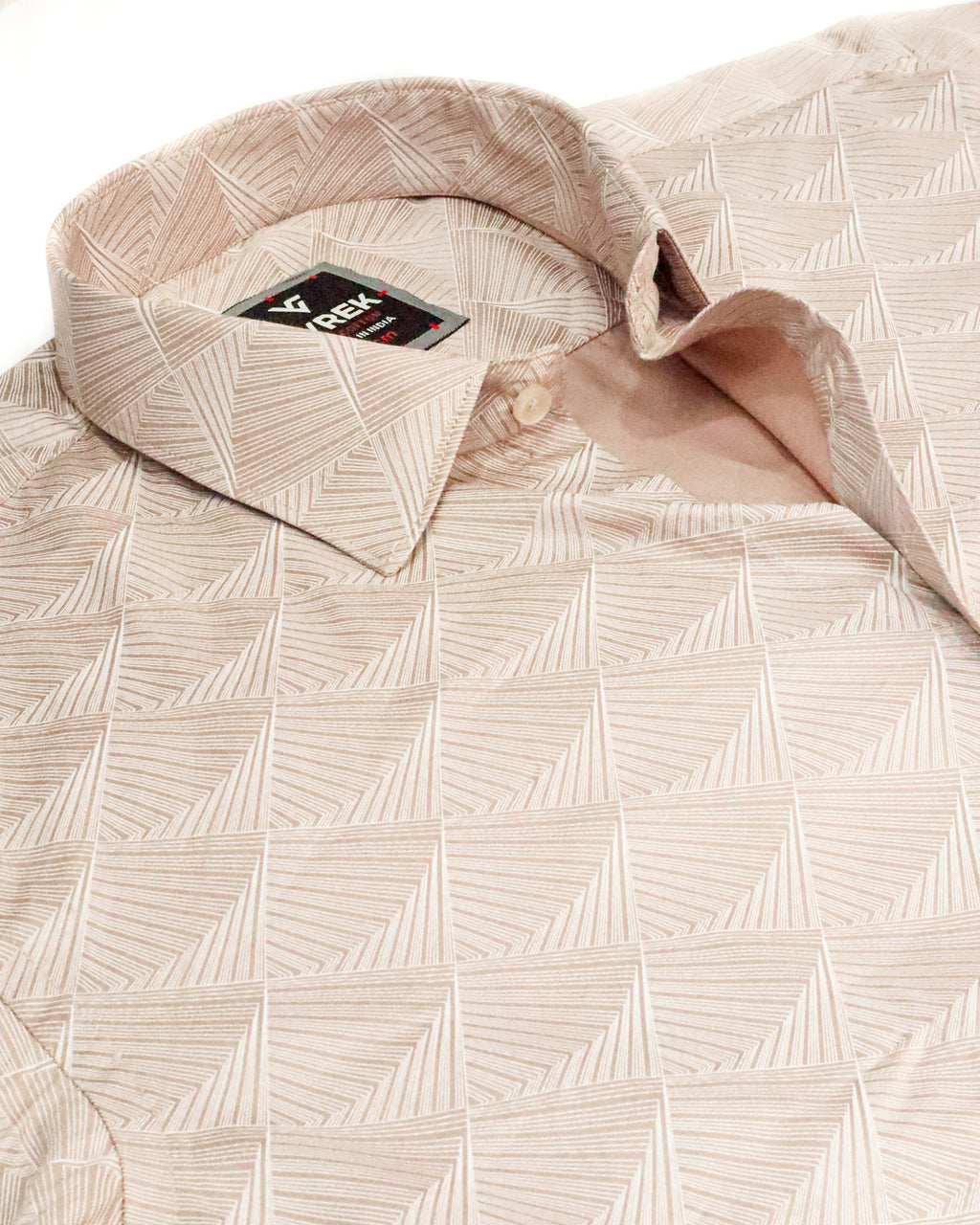 Men's Geo Print Party Shirt | Rose Gold