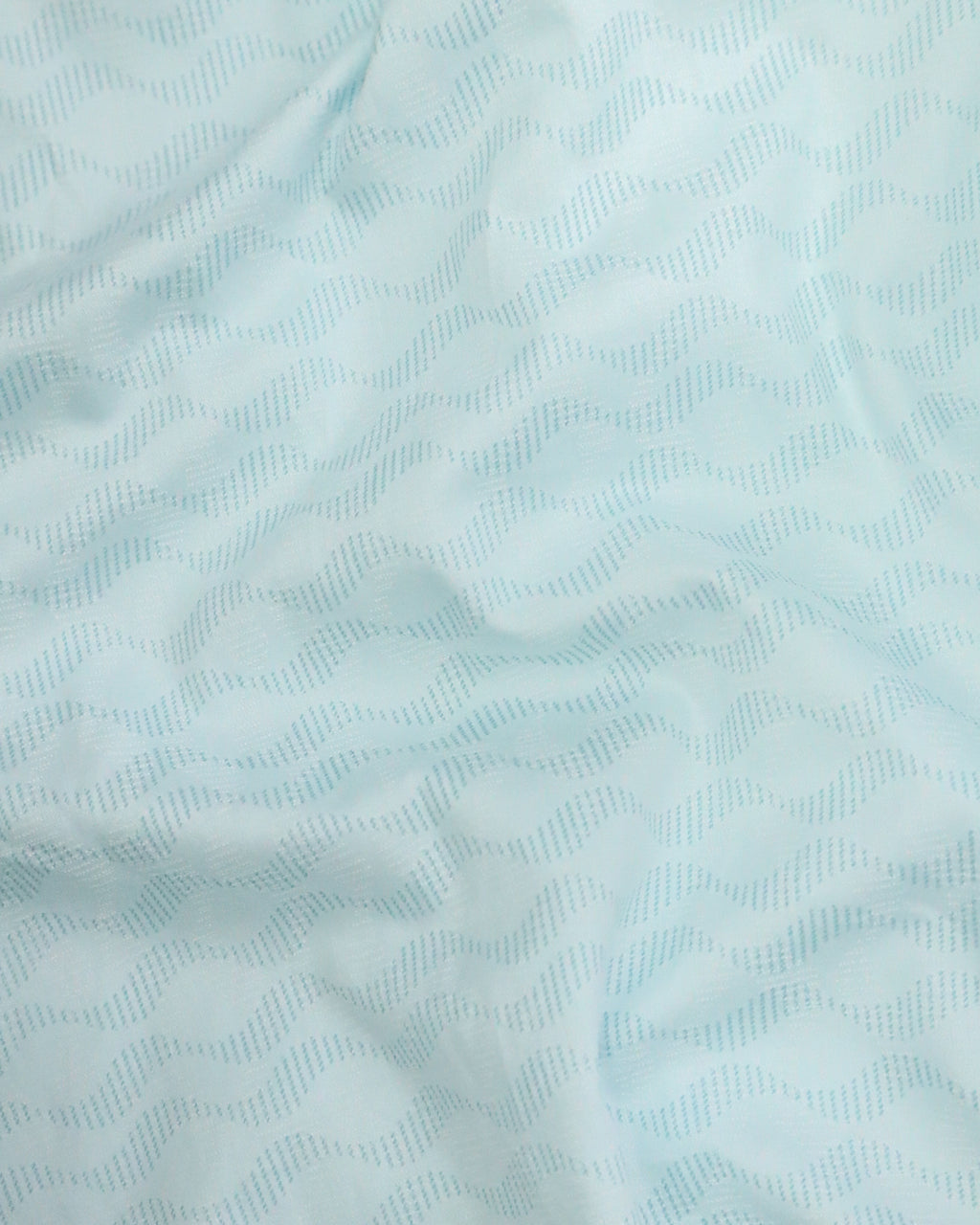 Men's Printed Cotton Satin Shirt | Wave Pattern