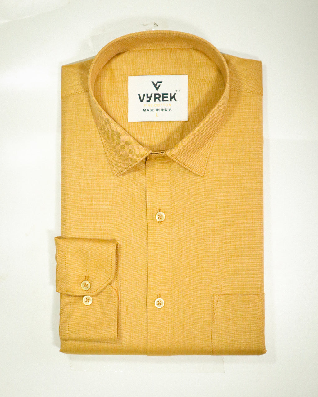 Men's Festive Fil-à-Fil Shirt | Haldi Yellow