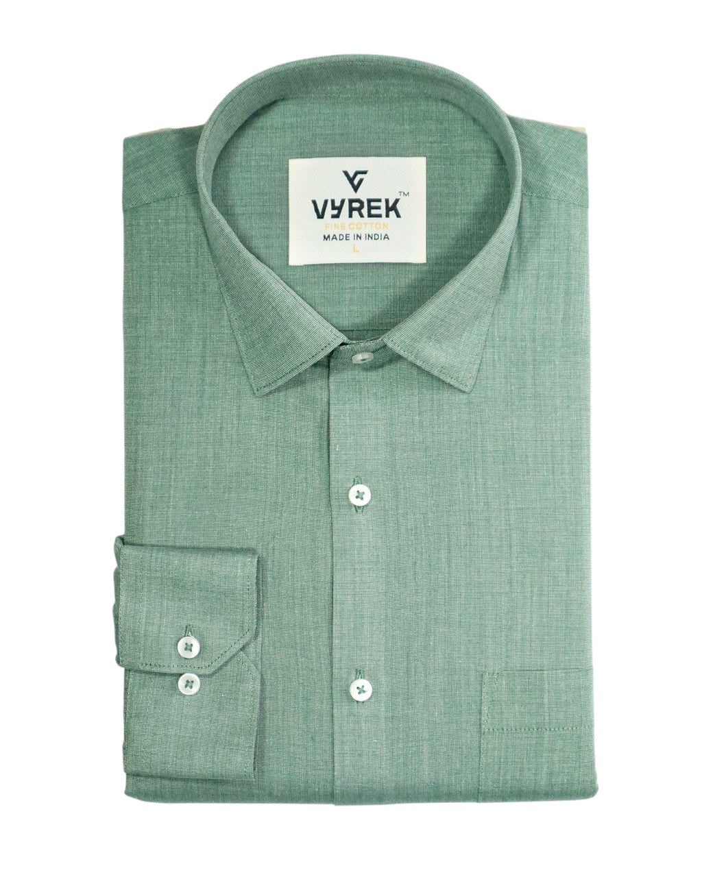 Men's Textured Fil-à-Fil Shirt | Sage Green