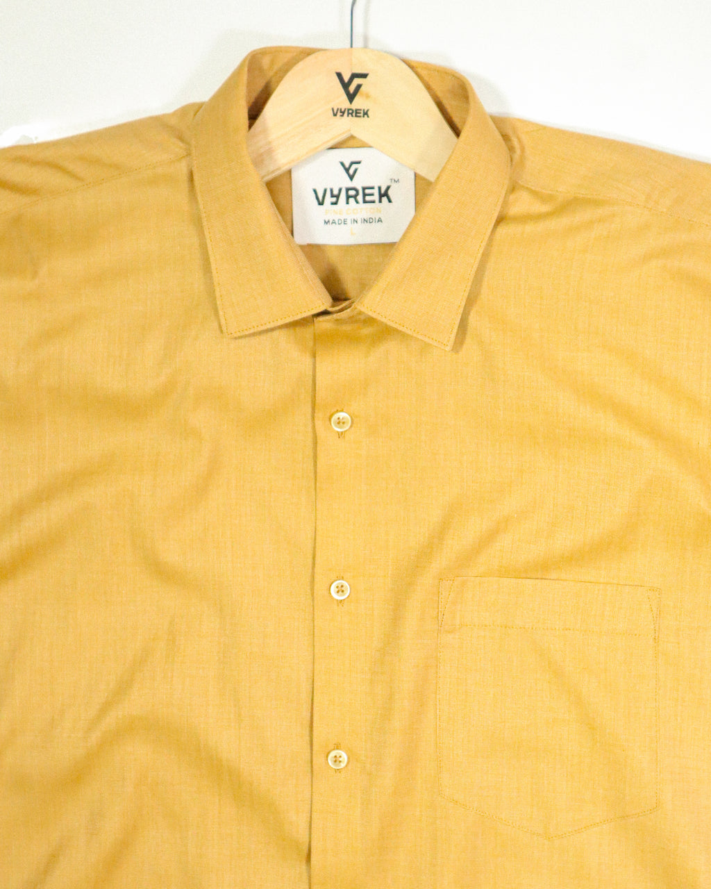 Men's Festive Fil-à-Fil Shirt | Haldi Yellow