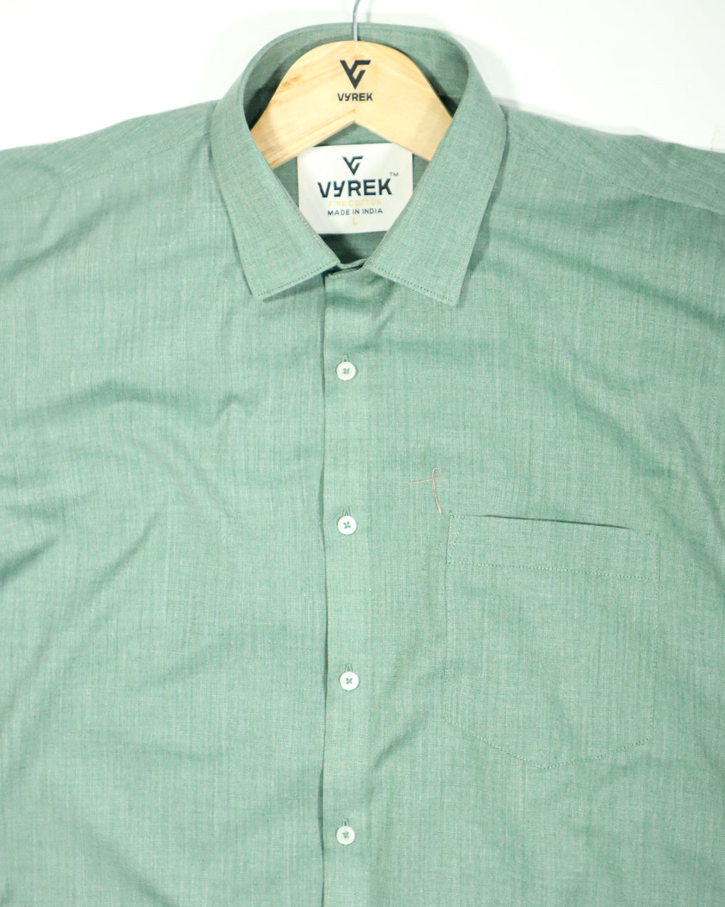 Men's Textured Fil-à-Fil Shirt | Sage Green