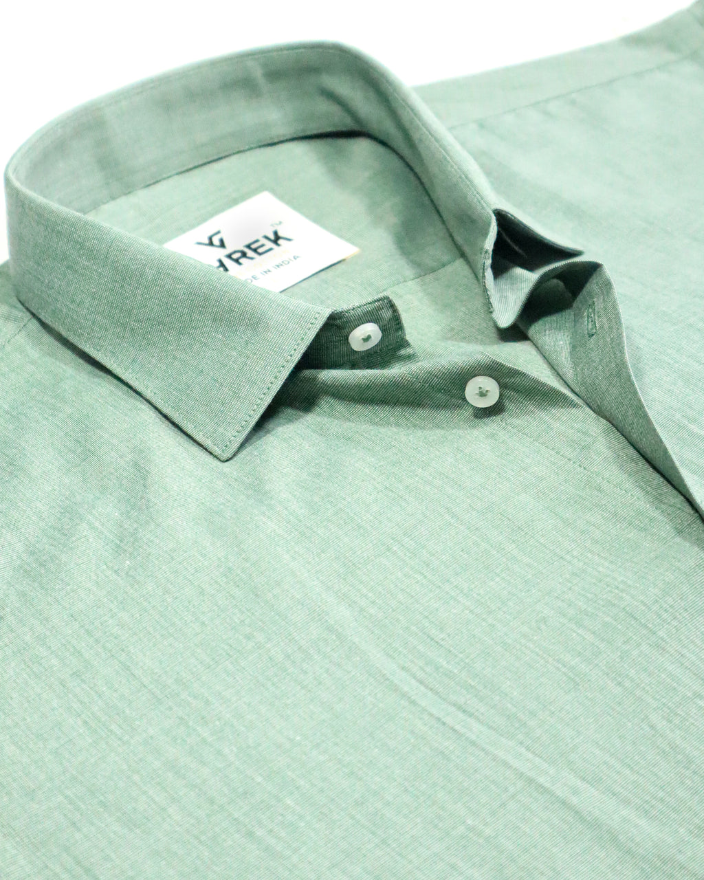 Men's Textured Fil-à-Fil Shirt | Sage Green