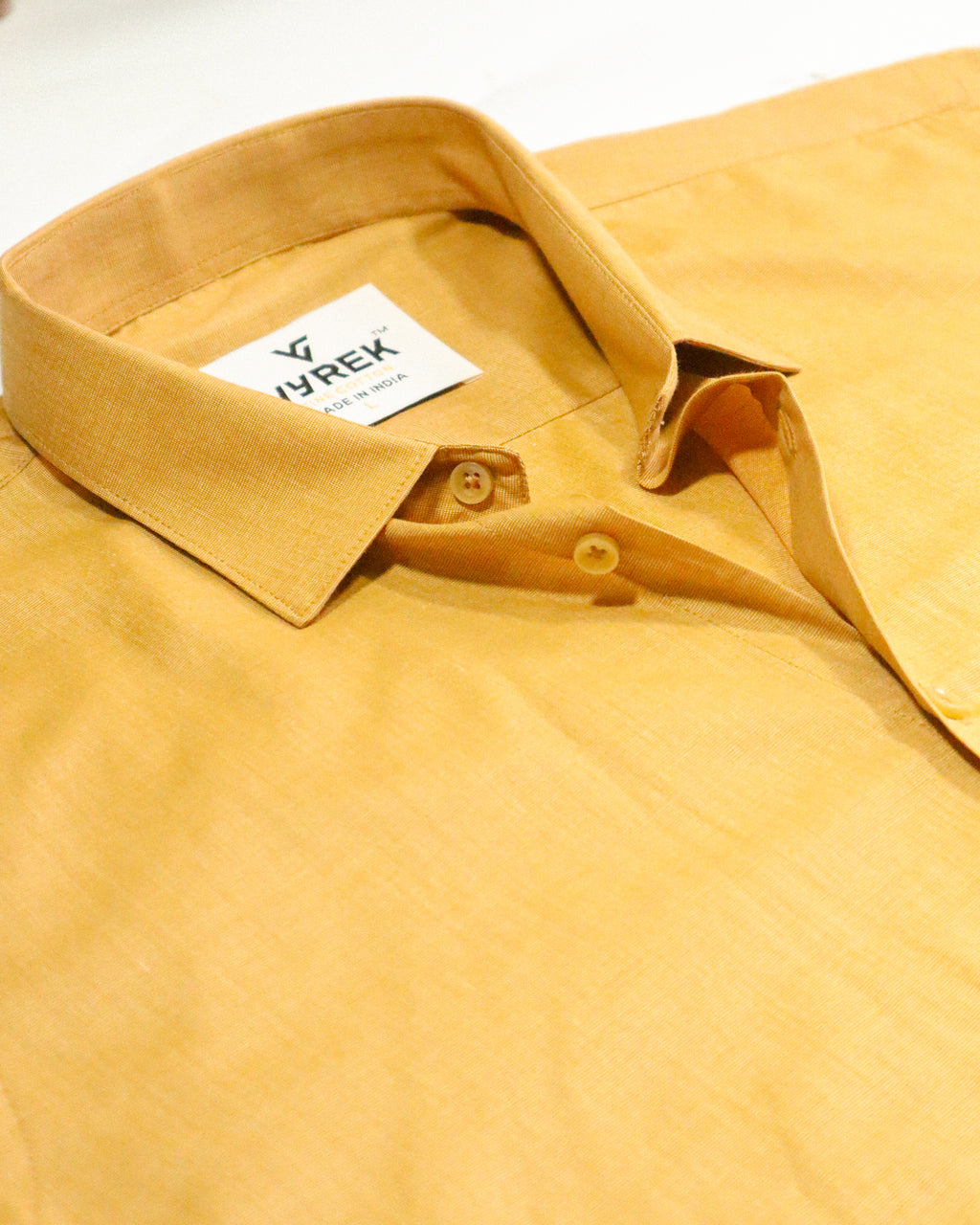Men's Festive Fil-à-Fil Shirt | Haldi Yellow