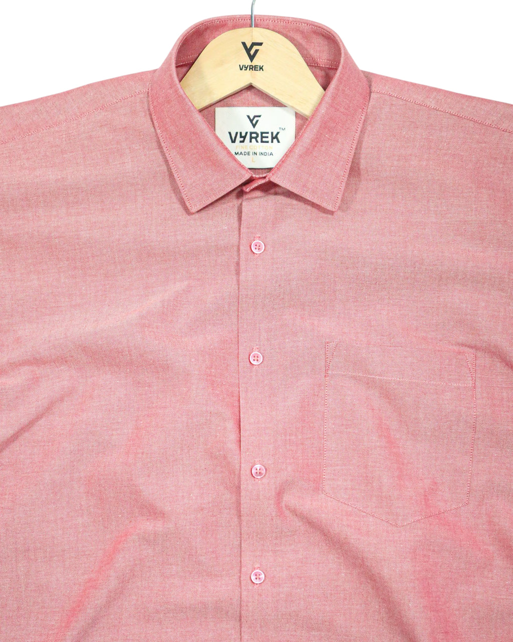 Men's Classic Oxford Cotton Shirt | Coral Pink