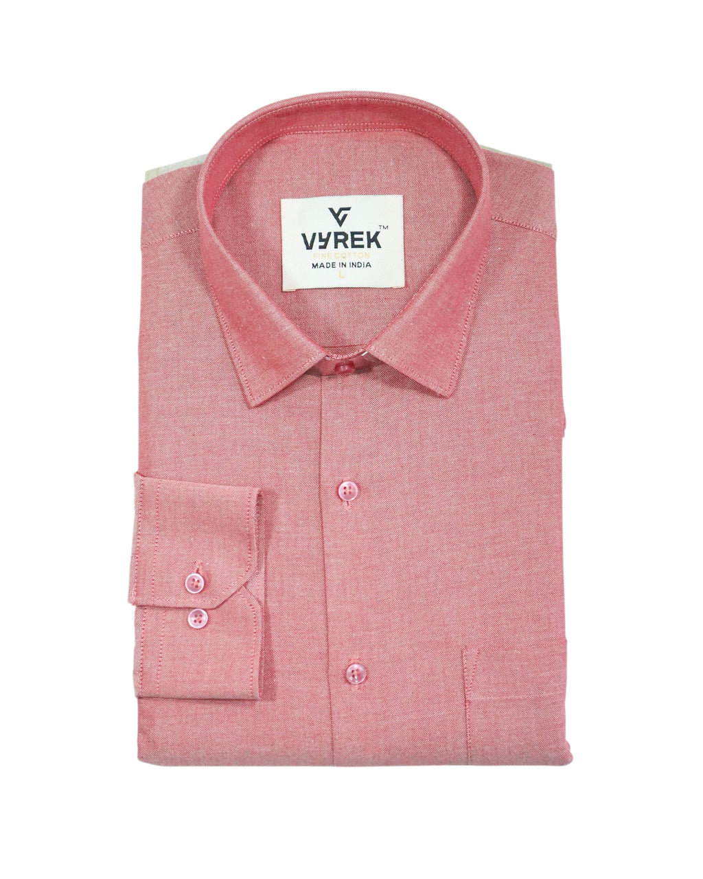 Men's Classic Oxford Cotton Shirt | Coral Pink