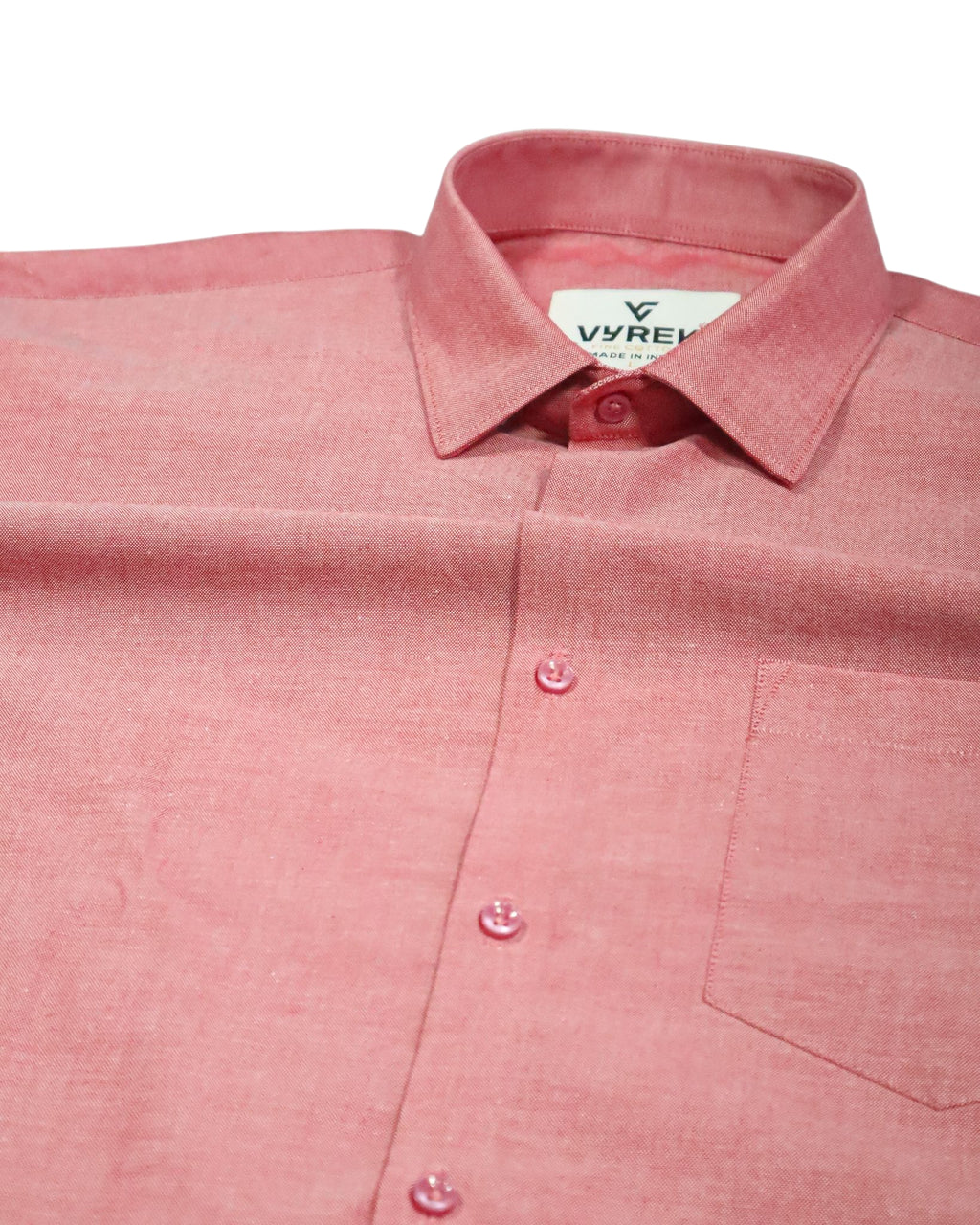 Men's Classic Oxford Cotton Shirt | Coral Pink